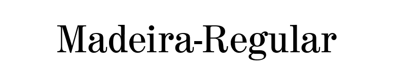 Madeira-Regular font preview