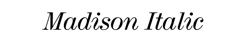 Madison Italic font preview