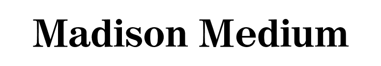 Madison Medium font preview
