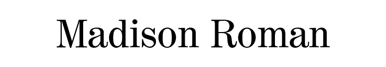 Madison Roman font preview
