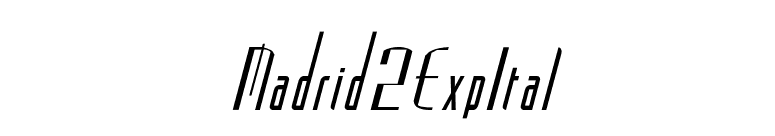 Madrid2ExpItal font preview
