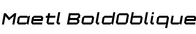 Maetl BoldOblique font preview