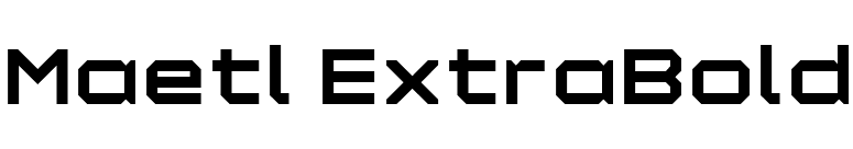 Maetl ExtraBold font preview