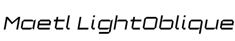 Maetl LightOblique font preview