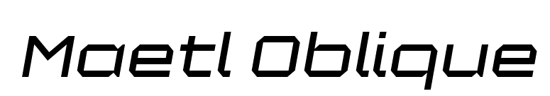 Maetl Oblique font preview