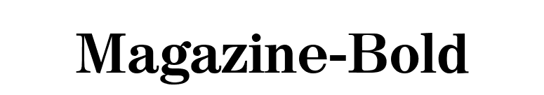 Magazine-Bold font preview
