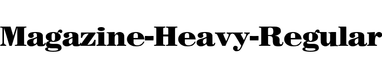 Magazine-Heavy-Regular font preview