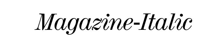 Magazine-Italic font preview