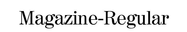 Magazine-Regular font preview