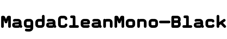 MagdaCleanMono-Black font preview