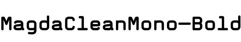 MagdaCleanMono-Bold font preview