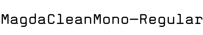 MagdaCleanMono-Regular font preview