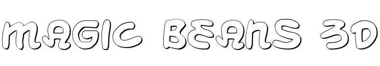Magic Beans 3D font preview
