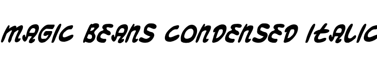 Magic Beans Condensed Italic font preview
