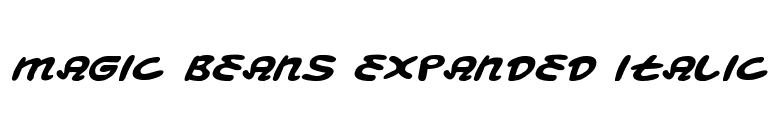Magic Beans Expanded Italic font preview