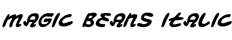Magic Beans Italic font preview