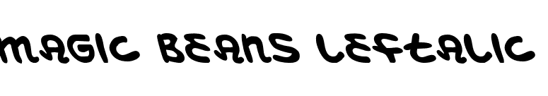 Magic Beans Leftalic font preview