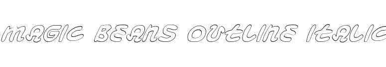 Magic Beans Outline Italic font preview
