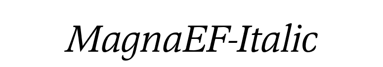 MagnaEF-Italic font preview