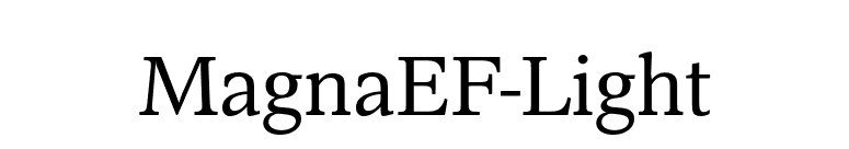 MagnaEF-Light font preview