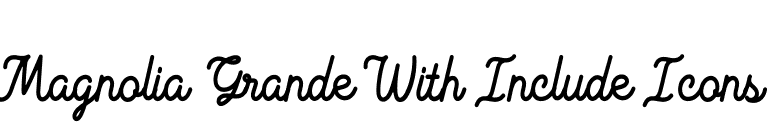 Magnolia Grande With Include Icons font preview