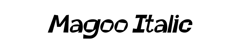 Magoo Italic font preview