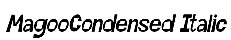 MagooCondensed Italic font preview