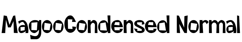 MagooCondensed Normal font preview