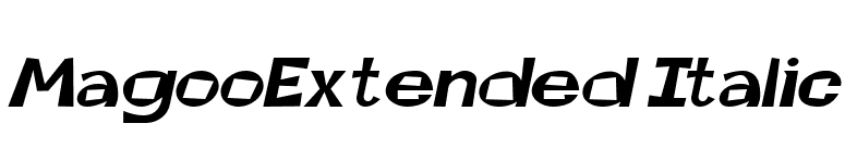 MagooExtended Italic font preview
