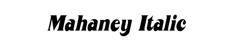Mahaney Italic font preview