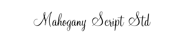 Mahogany Script Std font preview