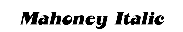 Mahoney Italic font preview
