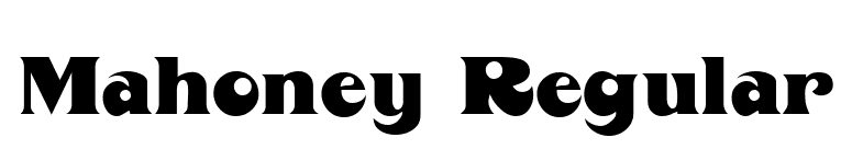 Mahoney Regular font preview
