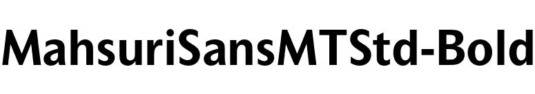 MahsuriSansMTStd-Bold font preview