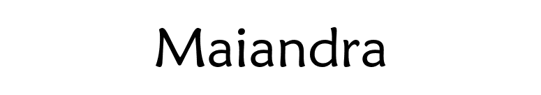 Maiandra font preview