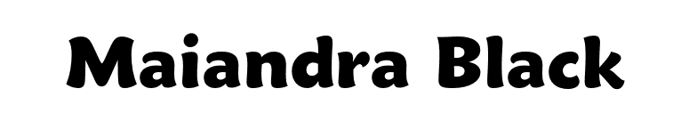 Maiandra Black font preview