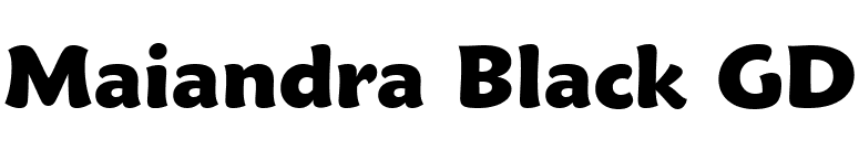 Maiandra Black GD font preview