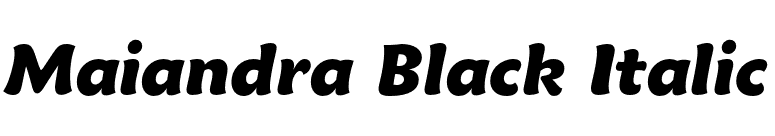 Maiandra Black Italic font preview