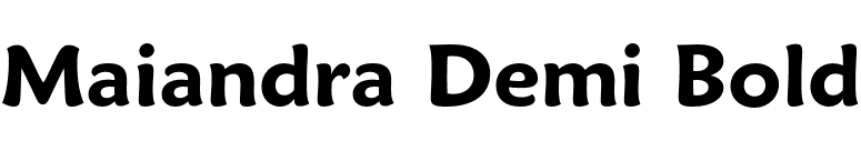 Maiandra Demi Bold font preview