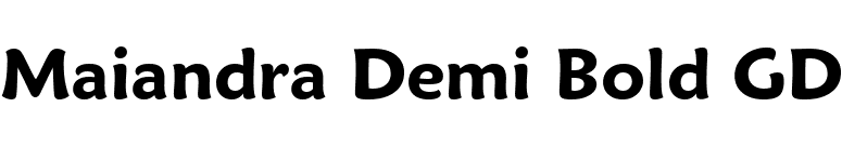 Maiandra Demi Bold GD font preview
