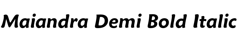 Maiandra Demi Bold Italic font preview