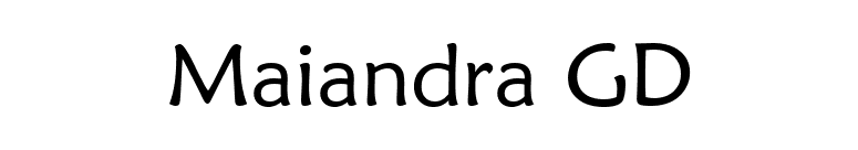 Maiandra GD font preview