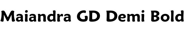Maiandra GD Demi Bold font preview