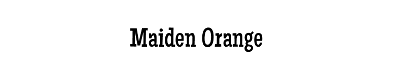 Maiden Orange font preview