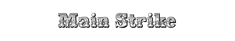 Main Strike font preview
