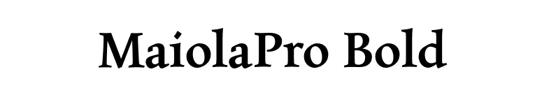 MaiolaPro Bold font preview