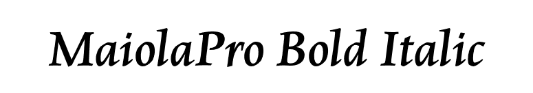 MaiolaPro Bold Italic font preview