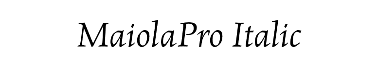 MaiolaPro Italic font preview