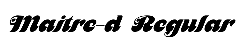 Maitre-d Regular font preview
