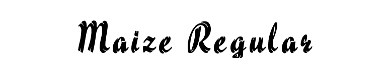 Maize Regular font preview